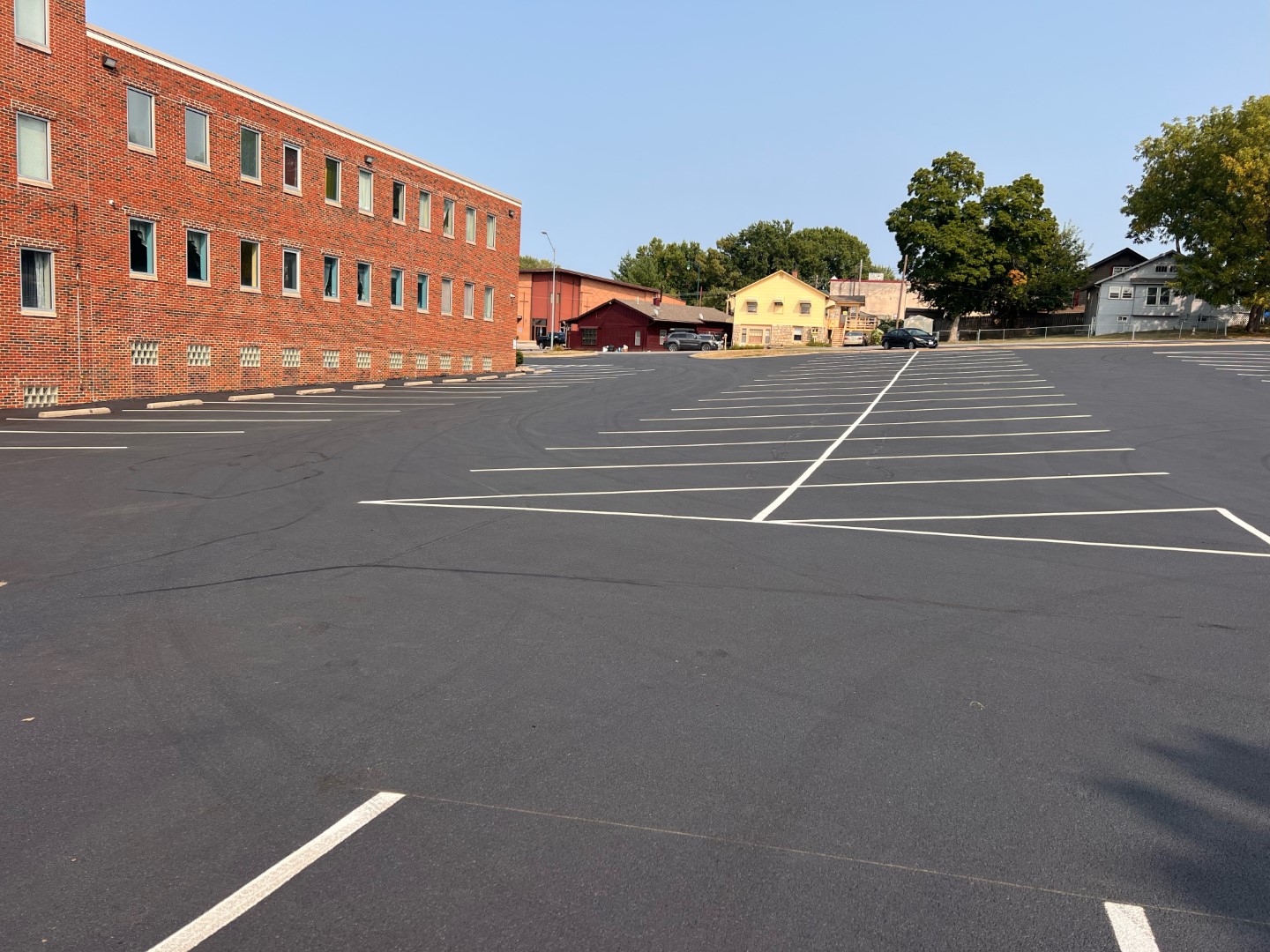 Sealcoating Church Parking Lot in Independence, MO