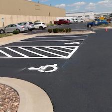 Parking lot sealcoating in Kansas City, Kansas 1