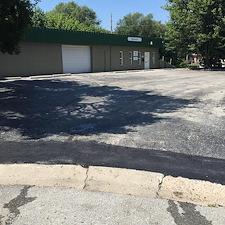 Patch and Sealcoat repairs for parking lot in Shawnee, KS 1