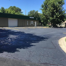 Patch and Sealcoat repairs for parking lot in Shawnee, KS 2