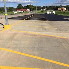 Sealcoat and re stripe project in Excelsior Springs, MO 2