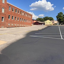 Sealcoating Church Parking Lot in Independence, MO 0