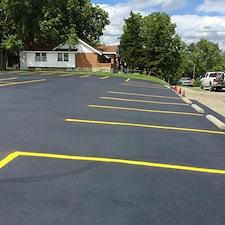 Sealcoating & Striping on Parking lot at First Baptist Church in Kansas City, MO 0